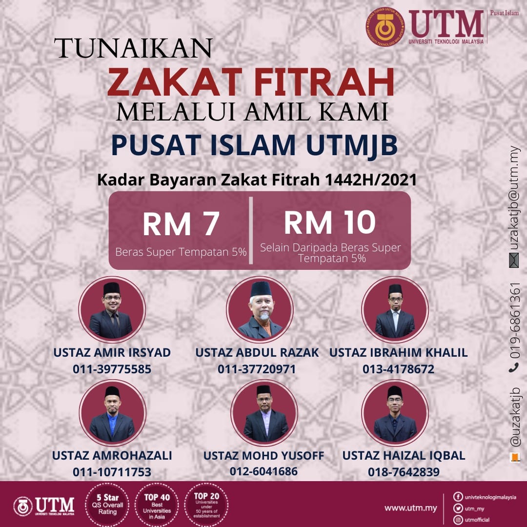 Kutipan Zakat Fitrah Utm Johor Bahru Jabatan Perkhidmatan Digital Department Of Digital Services