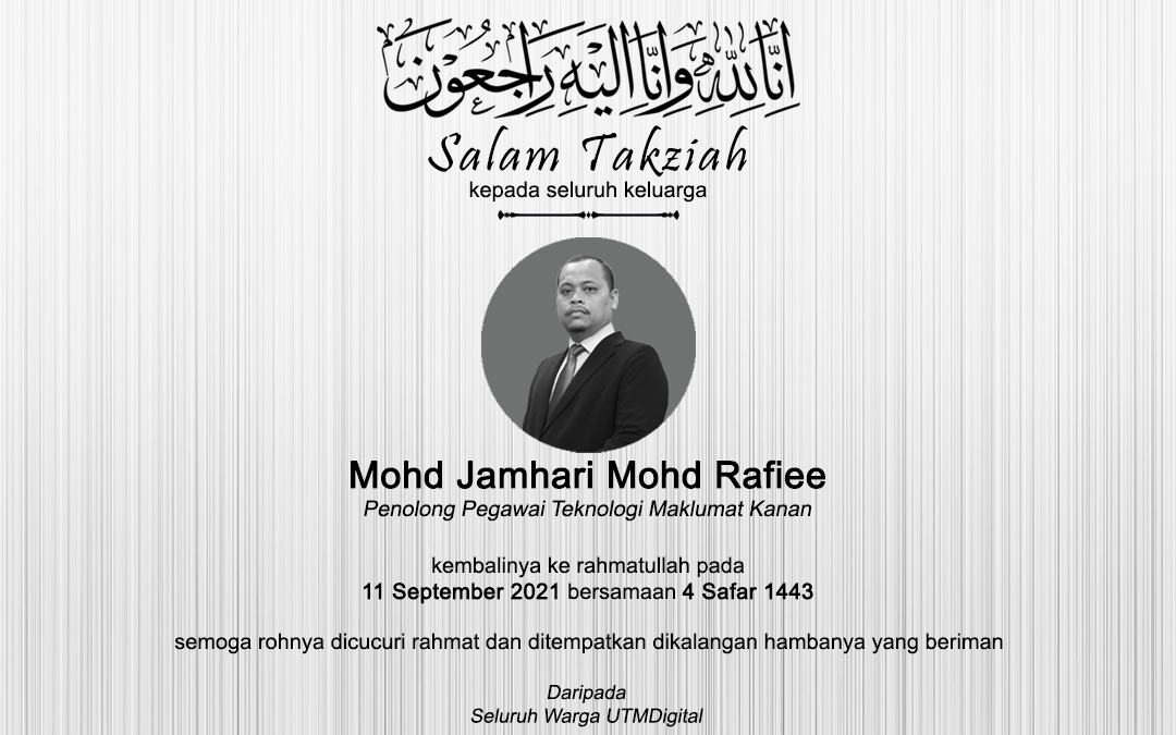 Salam Takziah…